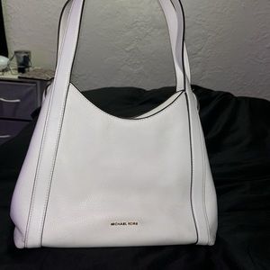 Like new crème and gold with tan interior Michael Kors Purse
